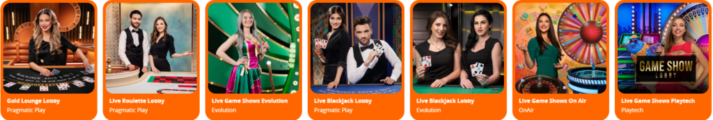 Lobbies des casinos en direct Betsson Casino